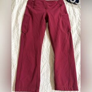 Lululemon burgundy high-waisted leggings #yoga #leggings 24”